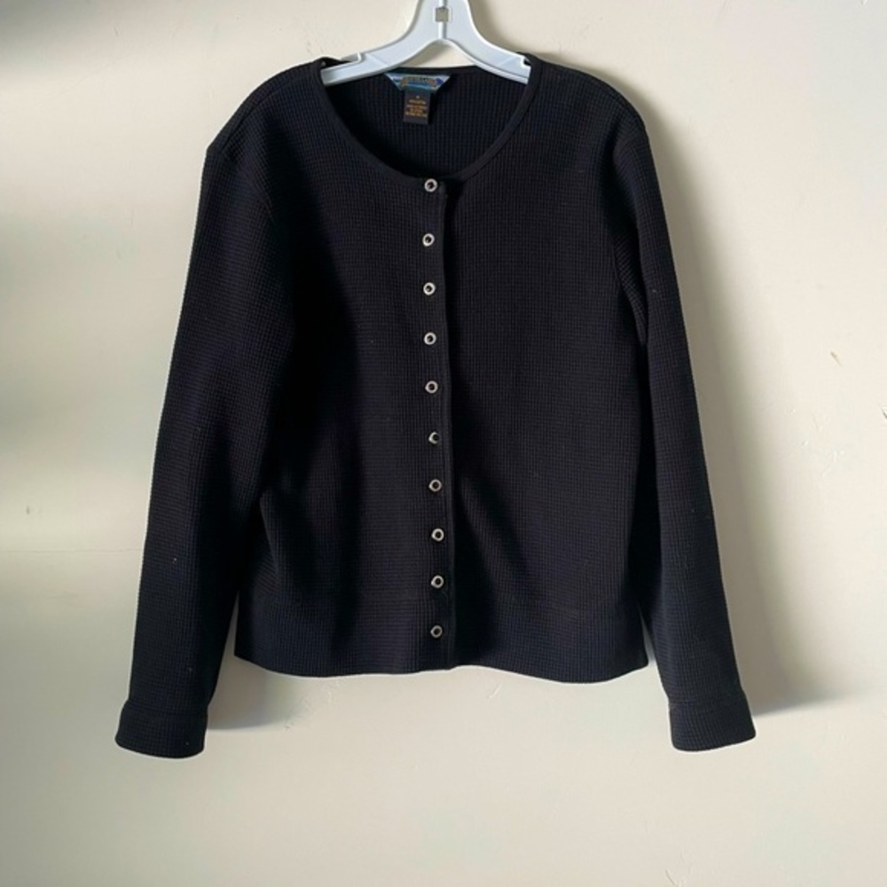 SHAVER LAKe Jewel Button Knit Cardigan - Black - Women